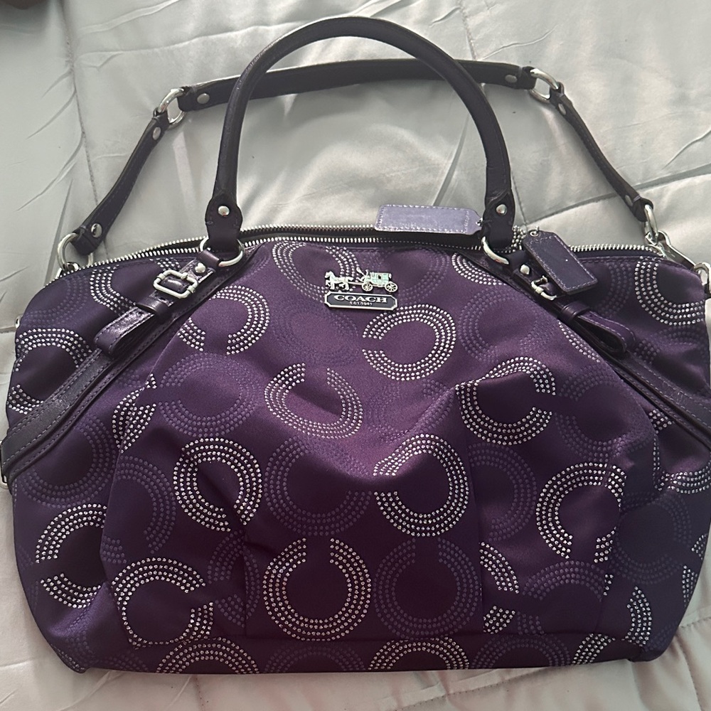 Coach Dark Purple Shoulder Bag